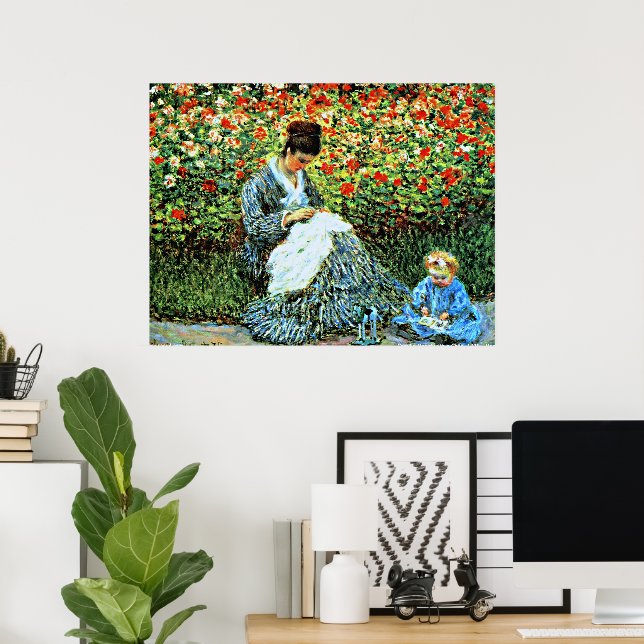 Poster Camille Monet e Child, (Escritório em casa)