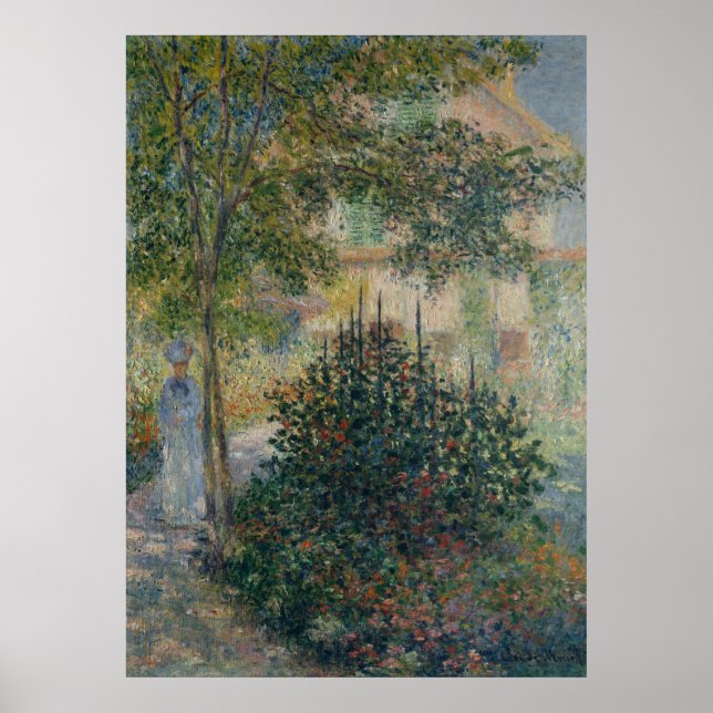 Poster Camille Monet em Garden Argenteuil (Frente)