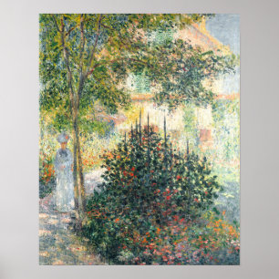 Poster Camille Monet in the Garden at Argenteuil (1876)