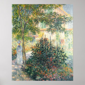 Poster Camille Monet in the Garden at Argenteuil (1876)
