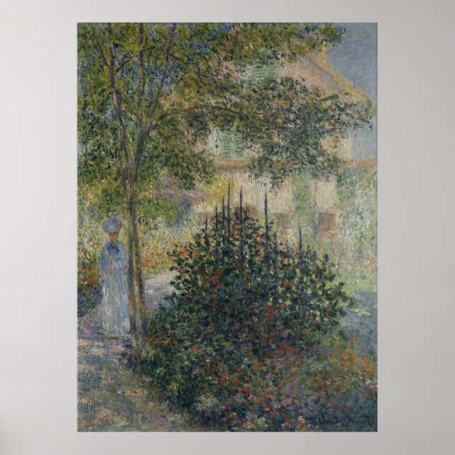 Poster Camille Monet no Jardim (Frente)