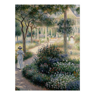 Pôster Camille Monet no Jardim da Argentina