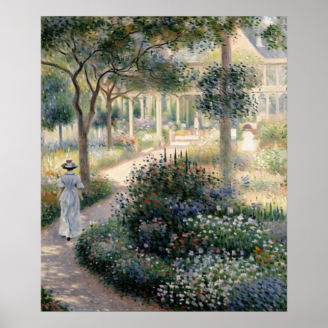 Poster Camille Monet no Jardim da Argentina (Frente)