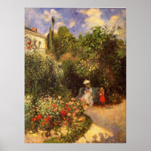 Pôster Camille Pissarro - árvore de máscara do banco do
