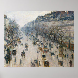 Pôster Camille Pissarro - Boulevard Montmartre