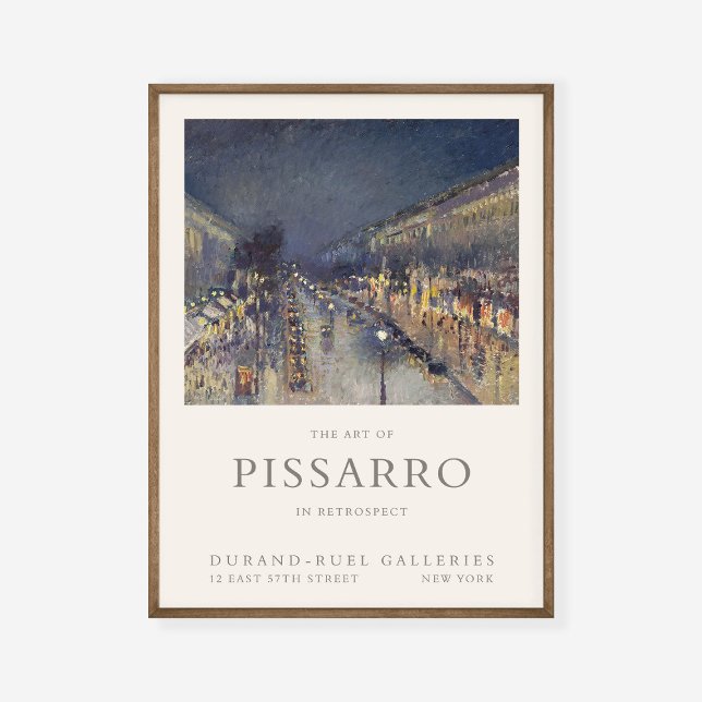 Poster Camille Pissarro Boulevard Montmartre Art Exhibit (Criador carregado)