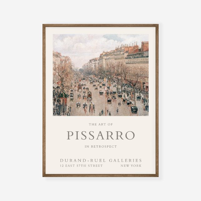 Poster Camille Pissarro Boulevard Montmartre Art Exhibit (Criador carregado)