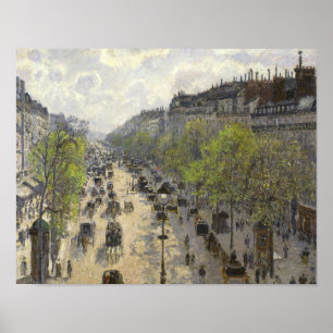 Poster Camille Pissarro - Boulevard Montmartre, Primavera