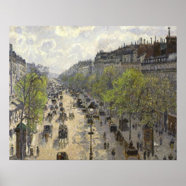 Pôster Camille Pissarro - Boulevard Montmartre, Primavera (Frente)