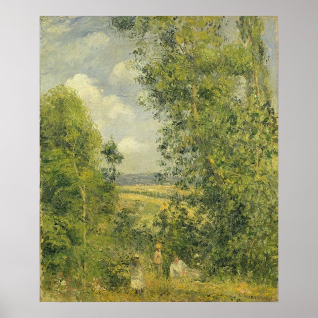 Poster Camille Pissarro | Descanso no Prado (Frente)