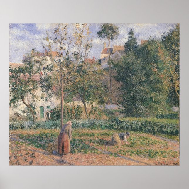 Poster Camille Pissarro | Jardim vegetal da Hermita (Frente)