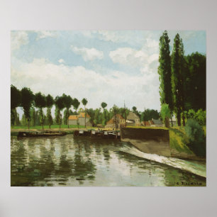 Pôster Camille Pissarro o fechamento em Pontoise