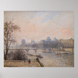 Poster Camille Pissarro - O Sena e o Louvre