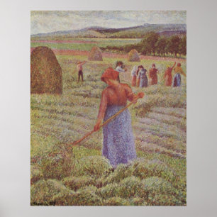 Pôster Camille Pissarro - óleo do fazendeiro 1889 de