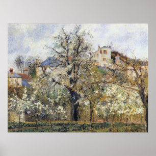 Pôster Camille Pissarro - pomar com árvores de