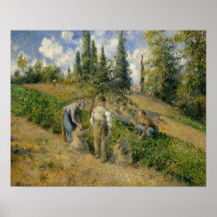 Poster Camille Pissarro The Harvest, Pontoise