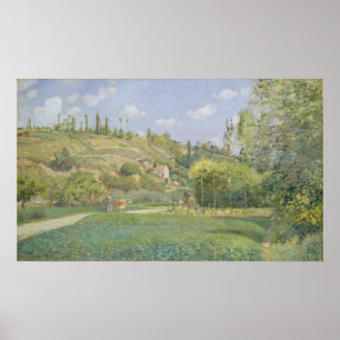 Pôster Camille Pissarro Um Cowherd em Valhermeil, Auvers
