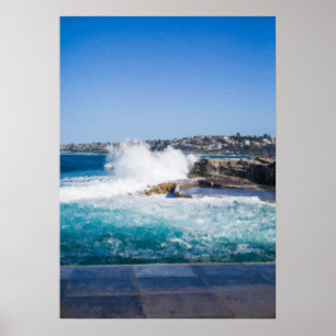 Poster Caminhada Costeira Vintage Bondi to Coogee