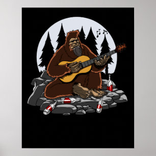 Poster Caminhada de acampamento da montanha engraçada de