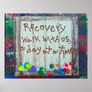 Poster caminhada de recuperação conosco por dia