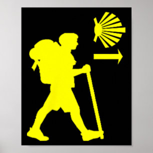 Poster Caminhada De Santiago De Compostela Espanha Peregr