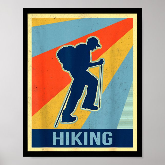Poster Caminhada estilo retrô vintage  (Frente)