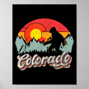 Poster Caminhada na Montanha do Colorado Pé Grande Acampa