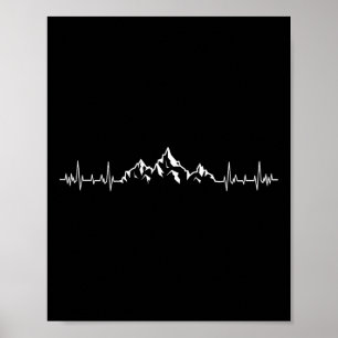 Poster Caminhada na Montanha - Pulso Batimento Cardíaco C