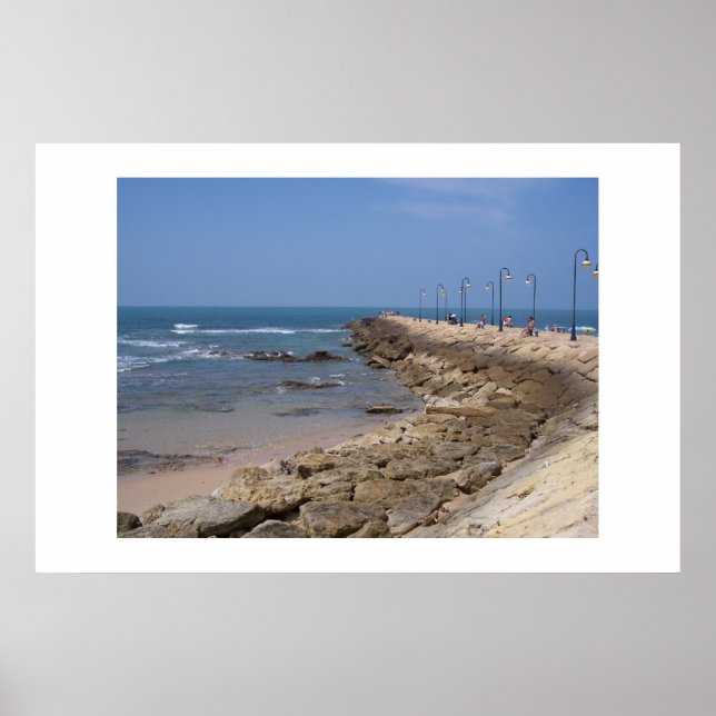 Pôster Caminhada na parede do mar, Espanha Rota (Frente)