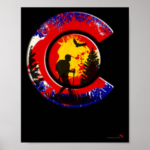 Poster Caminhada no Colorado 14ers Caminhante da Montanha