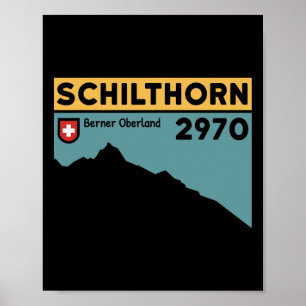 Poster Caminhada no Monte Schilthorn Piz Gloria Escalada 