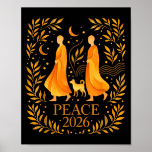 Poster Caminhada Paz 2026 Monges da Paz Mundial com Aloka