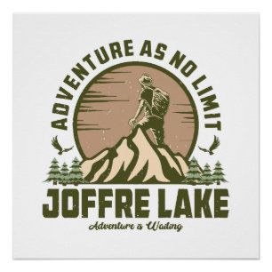 Pôster Caminhada Retro Joffre Lake