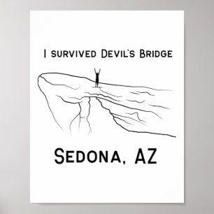 Poster Caminhada Sedona Eu Sobrevivi à Caminhada da Ponte