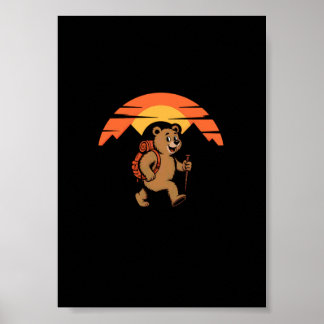 Poster Caminhada Vintage é Apenas Caminhar com Lanches Be