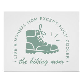 Pôster Caminhando com mamãe caminhava trilha de montanha 