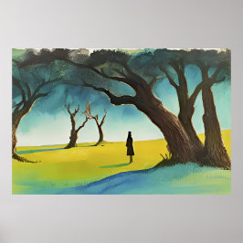 Poster Caminhando na floresta