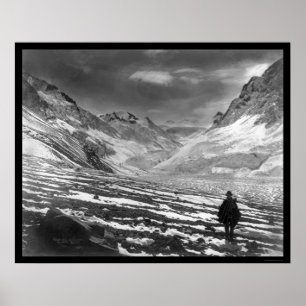 Poster Caminhante no vale de Aconcagua da montagem no