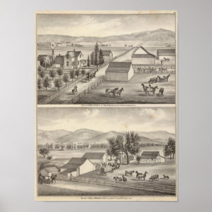 Pôster Caminhante, residências de Knittel, fazendas