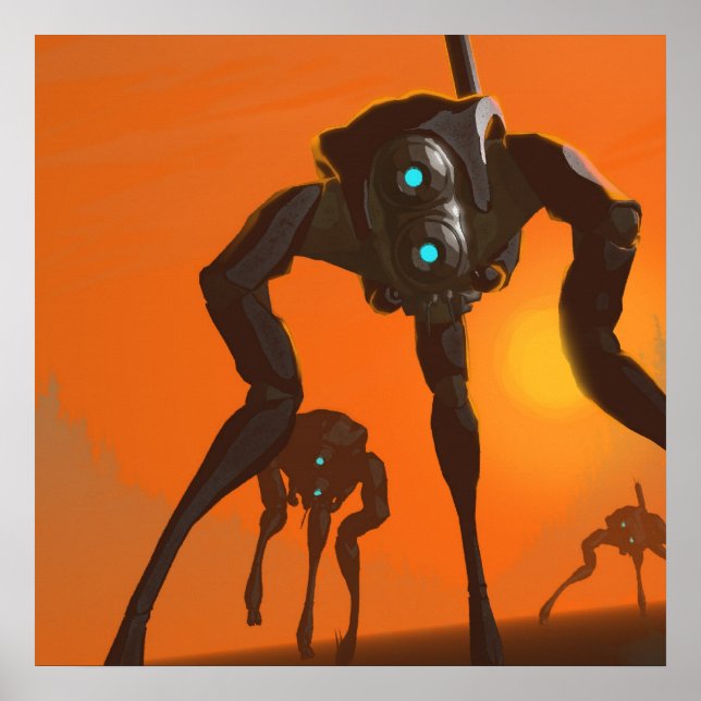 Poster Caminhantes [Laranja] (Frente)