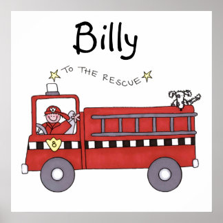 Pôster Caminhão de Bombeiros