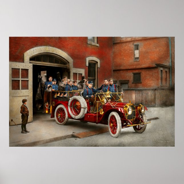 Poster Caminhão de Bombeiros - O Esquadrão Voador 1911 (Frente)