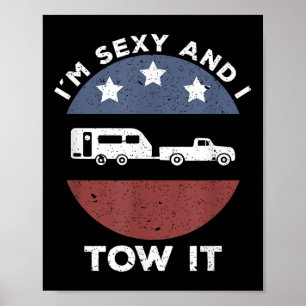 Poster Caminhão de Camping Engraçado Rv Eu Sou Y E Eu Reb