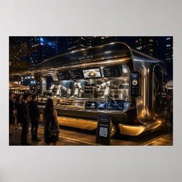Poster Caminhão de comida robótico com tecnologia de IA