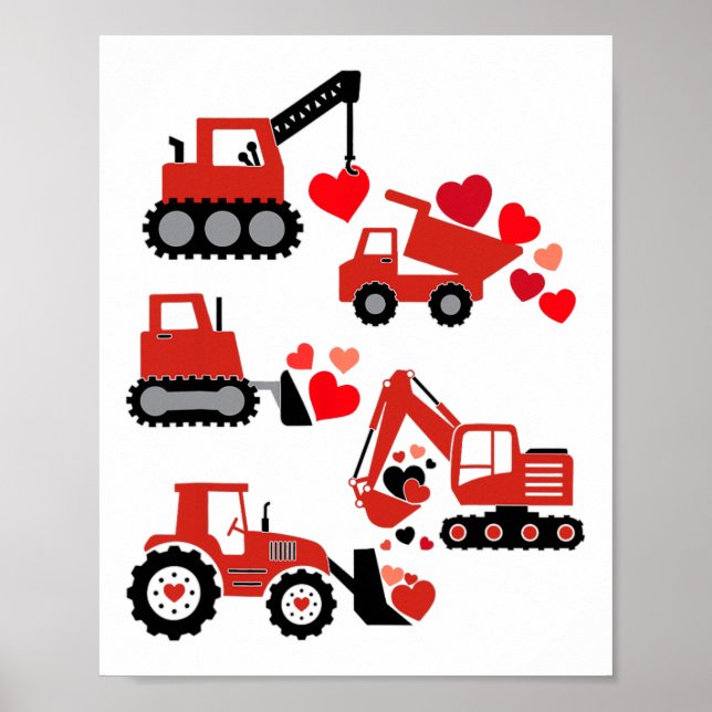 Poster Caminhão De Construção, Eu Te Canto Engraçado Garo (Frente)