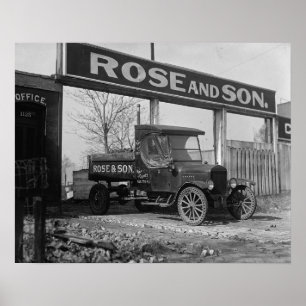 Pôster Caminhão de entrega de carvão, 1925. Foto do