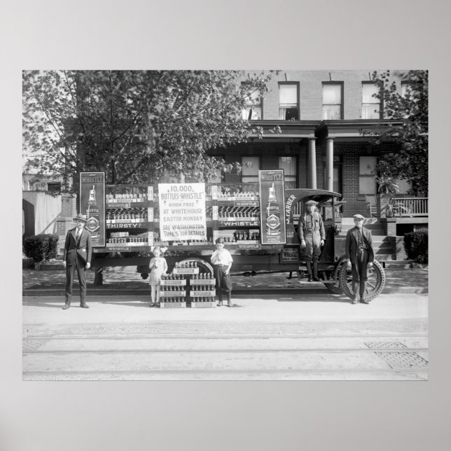 Poster Caminhão de entrega de Pop de soda, 1920 inicial (Frente)