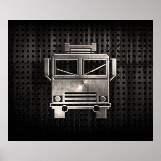 Poster Caminhão de Incêndio Resistente (Frente)