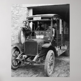 Poster Caminhão de Laticínios, 1921. Foto Antiga