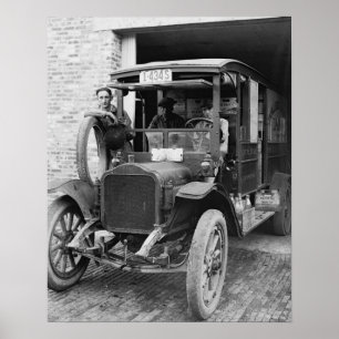 Poster Caminhão de Laticínios, 1921. Foto Antiga